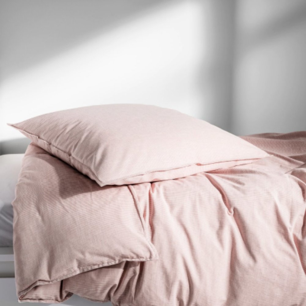 BERGPALM Duvet cover & pillowcases - Pink/stripe